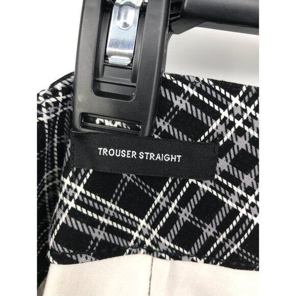 Torrid Trouser Straight Plaid Pant Black White Size 16R - Picture 6 of 6